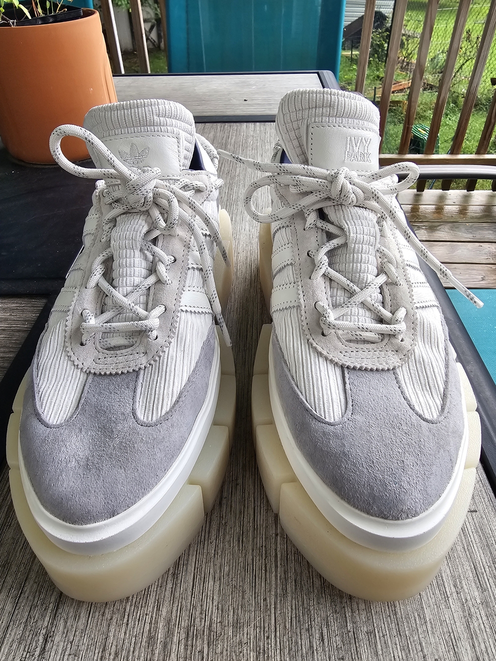 adidas x Ivy Park Super Sleek Chunky Platform "Halls of Ivy" Sneakers Women's 9